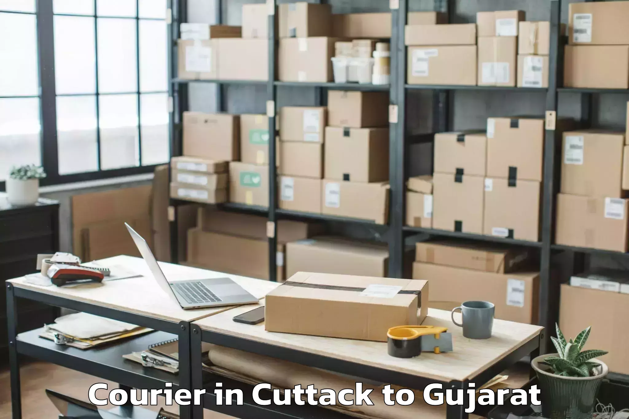 Professional Cuttack to Dediapada Courier